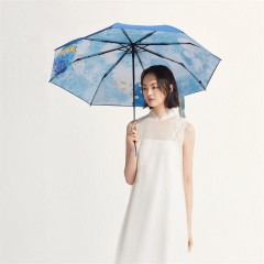 蕉下bananaunder太阳伞雨伞户外防晒遮阳伞女防紫外线折叠伞晴雨两用三折伞晓风系列新品空烟