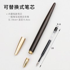 红木质书签签字笔书签优盘套装礼品 黑檀木中国风创意礼物纪念品礼品定制