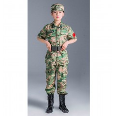 新品推荐儿童迷彩服套装男童幼儿中小军训夏令营演出服新品CP定制100cm