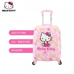 hellokitty儿童拉杆箱万向轮小旅行箱女童公主卡通行李箱1618寸