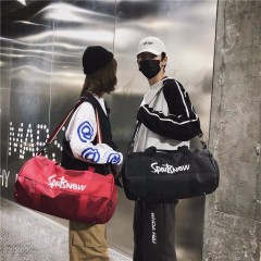 运动健身包男女训练包干湿分离鞋仓大容量手提包折叠旅行袋单肩斜挎妈咪包行李包酒红色
