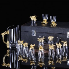 十二兽首工艺白酒杯套装定制