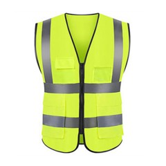 户外骑行安全防护衣服印logo荧光黄反光背心马甲定制
